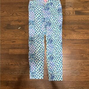 Lilly Pulitzer Blue and Green Patterned Pants